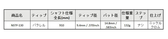 島田ゴルフ製作所 NSTP-130 パターシャフト (Shimada NSTP-130 Putter) 単品販売 リシャフト時工賃別途必要