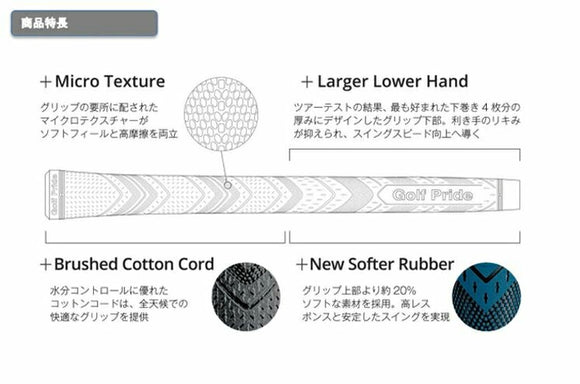 ゴルフプライド MCC Plus4 ミッドサイズ (Golf Pride MCC PLUS4 Midsize)