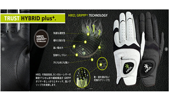 HIRZL ハーツェル 正規品 TRUST HYBRID plus+ トラストハイブリッド メンズ ゴルフグローブ 左手装着用 HYBRID-PLUS ML