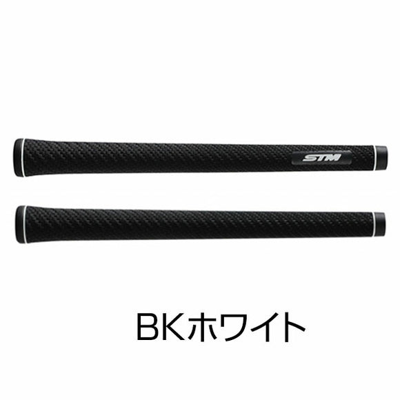 STM G-REX ジーレックス ゴルフグリップ 全方位カーボンエンボス採用 高密度滑り止め設計 高フィット形状 BKホワイト