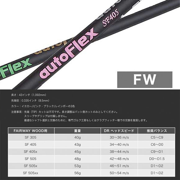 AutoFlex オートフレックス ブラック FW フェアウェイ専用 単品 リシャフト工賃別途必要