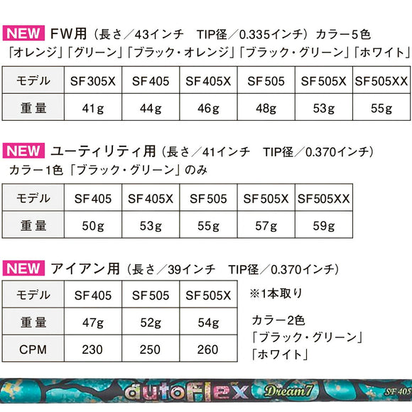 AutoFlex オートフレックス Dream7 UT ユーティリティ シャフト単品 リシャフト工賃別途必要