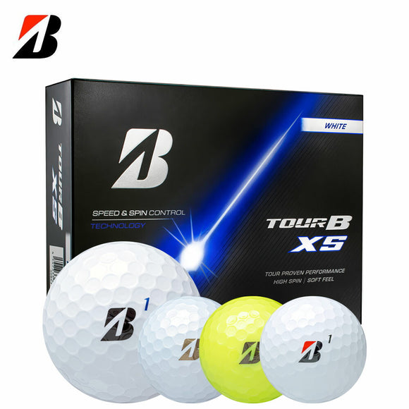 2026年モデル ブリヂストン TOUR B XS ゴルフボール 1ダース 12球入り 公認球 高初速 低スピン 高スピン性能 中弾道 飛距離重視 ツアーモデル