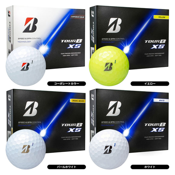 2026年モデル ブリヂストン TOUR B XS ゴルフボール 1ダース 12球入り 公認球 高初速 低スピン 高スピン性能 中弾道 飛距離重視 ツアーモデル