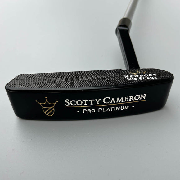 スコッティキャメロン NEWPORT PRO PLATINUM MID SLANT パター 右利き用 テフロンブラック加工 KBS CT TOUR フェースディープミーリング リメイク品