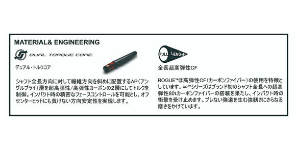 COBRA コブラ DARKSPEED スリーブ付きシャフト アルディラ ローグ ALDILA ROGUE インフィニティ ∞ 日本仕様
