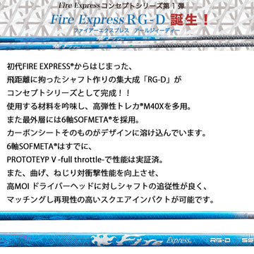 YAMAHA ヤマハ 2024 RMX VD スリーブ付シャフト コンポジットテクノ Fire Express RG-D ファイアーエクスプレス ドライバー用 シャフト