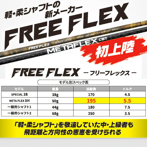 PING ピン G430 G425 G410 スリーブ付シャフト フリーフレックス シャフト FREEFLEX shaft METAFLEX CBT 5H 6H Dr ドライバー用