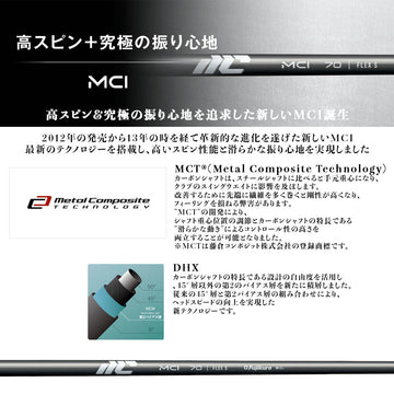 フジクラ New MCI 2025年モデル シャフト 高スピン MCT DHX アイアン用 カーボンシャフト 単品販売不可 リシャフト時工賃別途必要 日本仕様