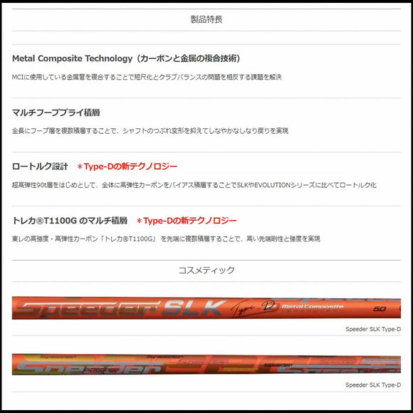クーポン対象商品 YAMAHA ヤマハ 2024 RMX VD スリーブ付シャフト Fujikura フジクラ Speeder SLK Type-D スピーダー ドライバー用 日本仕様