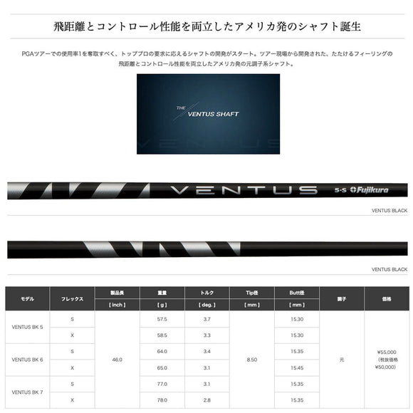 クーポン対象商品 YAMAHA ヤマハ 2025 RMX DDドライバー対応 フジクラ Fujikura VENTUS BLACK ヴェンタス ブラック ベンタス 日本仕様
