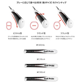 Golf Pride ゴルフプライド REVERSE TAPER SMALL RTパターグリップ スモール 小型モデル 逆テーパーデザイン 58Rコア 軽量56g/62g