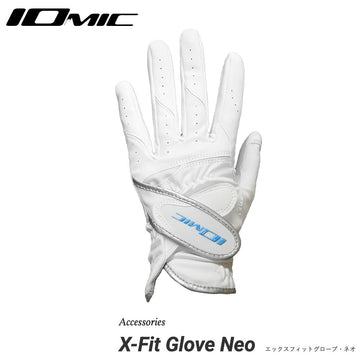 IOMIC X-Fit Glove Neo ホワイト ゴルフグローブ エックスフィットグローブネオ 滑りにくい 雨 汗対応 薄型合成皮革 メンズ レディース ゴルフ手袋 全天候型