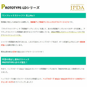 クーポン対象商品 JPDA PROTOTYPE-LD2 II ドラコン対応 初速アップ 1Flex 飛距離特化型 グラファイトシャフト 単品販売不可 リシャフト工賃別途必要