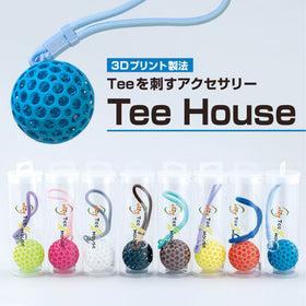 KLプランニング Tee House 3Dプリント ゴルフティー 10個入 グリーン ピンク ホワイト ブラック コーヒー レモン オレンジ ブルー