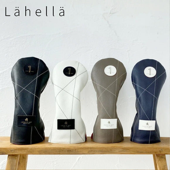 Lahella ラヘラ ランダムステッチ レザー ヘッドカバー ドライバー用 1W 460cc対応 本革 ゴルフヘッドカバー L-591