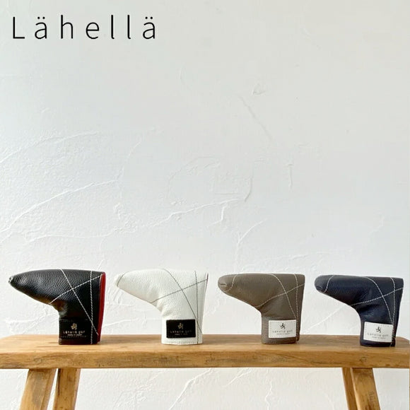 Lahella ラヘラ ランダムステッチ レザー ヘッドカバー パター用 PT 本革 ゴルフヘッドカバー L-594