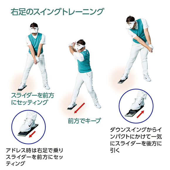 LPSwing パワースライダー Power Slider 2025年モデル ゴルフ 飛距離アップ トレーニング スイング矯正 室内練習対応 下半身強化 パワースライダート 練習器具