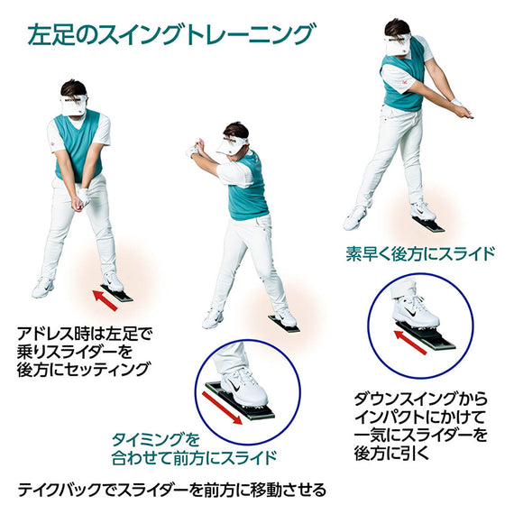 LPSwing パワースライダー Power Slider 2025年モデル ゴルフ 飛距離アップ トレーニング スイング矯正 室内練習対応 下半身強化 パワースライダート 練習器具
