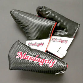 Masdagolf パターカバー マグネットタイプ トウ・ヒール ブレード対応 合成皮革 エナメル素材 高級感 ゴルフ用ヘッドカバー 着脱簡単 強力マグネット式