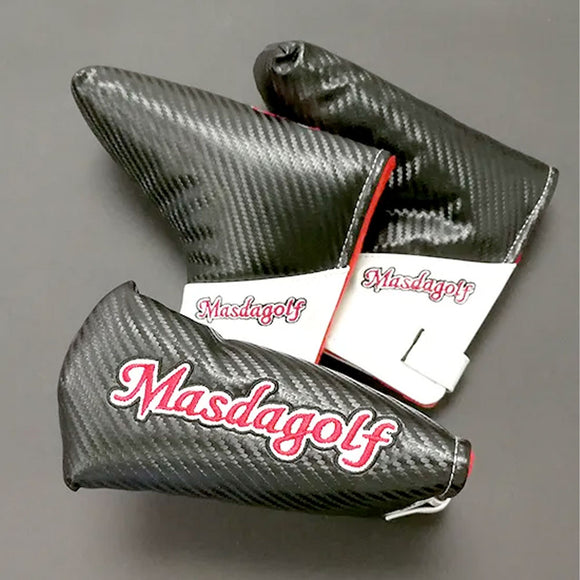 Masdagolf パターカバー マグネットタイプ トウ・ヒール ブレード対応 合成皮革 エナメル素材 高級感 ゴルフ用ヘッドカバー 着脱簡単 強力マグネット式