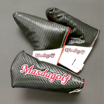 Masdagolf パターカバー マグネットタイプ トウ・ヒール ブレード対応 合成皮革 エナメル素材 高級感 ゴルフ用ヘッドカバー 着脱簡単 強力マグネット式