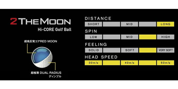 Muziik ムジーク 2THE MOON 高反発 ゴルフボール  12個入り ホワイト