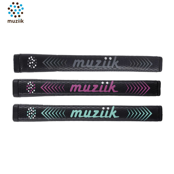 Muziik パター スクエアテーパレス 2.0インチ ブラック ピストル型 アライメント重視 軽量スタンダードモデル ゴルフグリップ