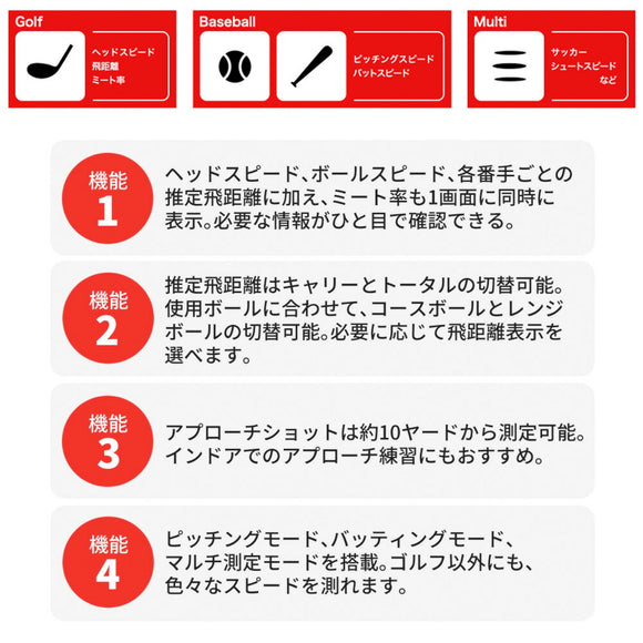 クーポン対象商品 お試し用電池付き！PRGR プロギア RED EYES POCKET HS-130 マルチスピード測定器 スピード測定 ヘッドスピード 計測 レッドアイズポケット