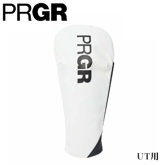 PRGR UTヘッドカバー PHC-110U シンプルで高級感あるデザイン PU製 サイドマグネット付き 立体縫製 ダイヤル式番手表示 ホワイト