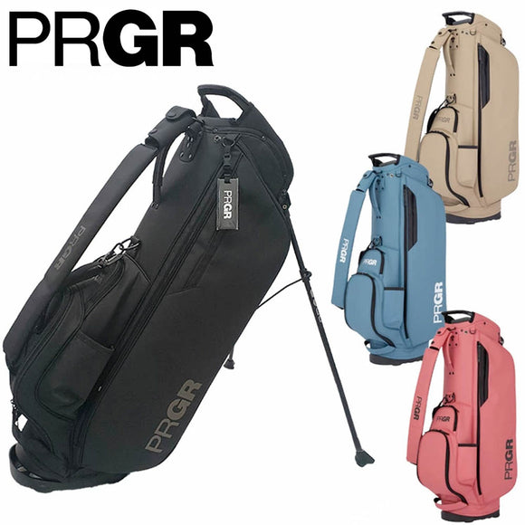 PRGR キャディバッグ PCB-109 軽量スリムなスタンド付き ポリエステル製 9.0型 ブルーグレイ ブラック ベージュ コーラルピンク