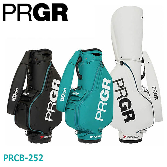 PRGR プロ仕様コンパクト キャディバッグ PRCB-252 軽量・耐久性抜群のスタイリッシュデザイン 9.0型 成型ハンドル 収納力抜群 マグネットポケット付き