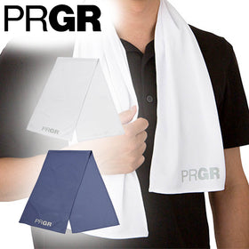 PRGR クーリングタオル PTCC-002 冷却効果 水で濡らして振るだけ 22cm×100cm ホワイト・ブルー数量限定