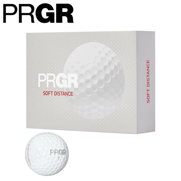 PRGR SOFT DISTANCE ソフトなフィーリングと高飛距離性能 高反発ソフトラージコア採用の2ピース構造 ホワイト PYC-300