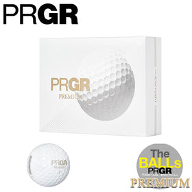 PRGR PREMIUM 1ダース12個 PYH-400 飛距離とソフトフィーリング追求 プレミアムディスタンスボール 高反発スーパーソフトラージコア採用の3ピース構造 ホワイト