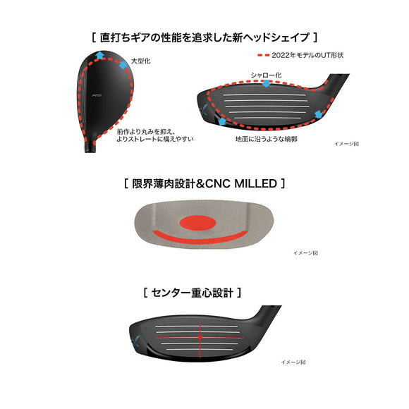 PRGR RS X ユーティリティ スチール 2024年モデル ギリギリ×ベリーイージー 高・強弾道で狙えるUT 直進性向上 飛距離 操作性UP