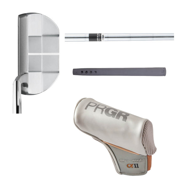 PRGR Silver-Blade α2-03 マレット型パター 絶妙なバランス 深重心設計 ミッドサイズグリップ 多様なストロークタイプ対応 SILVERBLADEパター