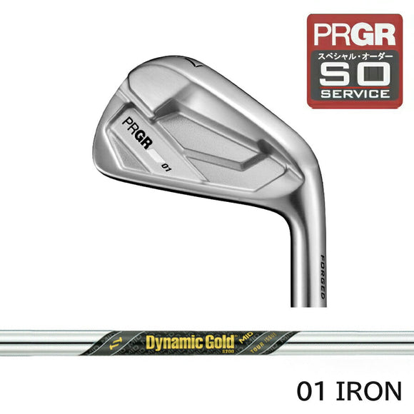 PRGR カスタムオーダー 01アイアン トゥルーテンパー Dynamic Gold MID TOUR ISSUE＃4.5.6.7.8.9.＃P 番手別販売 コンボ対応可能