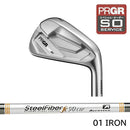 PRGR カスタムオーダー 01アイアン トゥルーテンパー Steel Fiber fc cw ＃4.5.6.7.8.9.＃P 番手別販売 コンボ対応可能