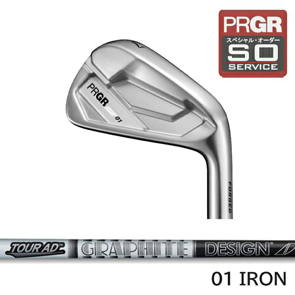 PRGR カスタムオーダー 01アイアン グラファイトデザインTOUR AD IRON 65＃4.5.6.7.8.9.＃P番手別販売 コンボ対応可能