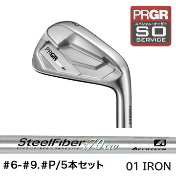 正規取扱店 PRGR カスタムオーダー 01 IRON トゥルーテンパー Steel Fiber i cw 70 ＃6-＃9.＃P /5本セット