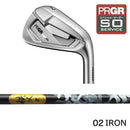 正規取扱店 PRGR カスタムオーダー 02アイアン グラファイトデザイン 秩父 弐 IRON  ＃4.5.6.7.8.9.＃P 番手別販売 コンボ対応可能