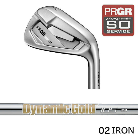 正規取扱店 PRGR カスタムオーダー 02アイアン トゥルーテンパー Dynamic Gold 105 ＃4.5.6.7.8.9.＃P 番手別販売 コンボ対応可能