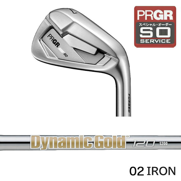 正規取扱店 PRGR カスタムオーダー 02アイアン トゥルーテンパー Dynamic Gold 120 ＃4.5.6.7.8.9.＃P 番手別販売 コンボ対応可能