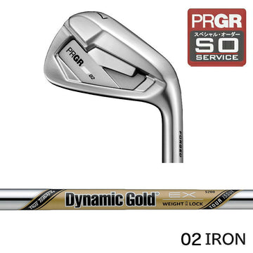 正規取扱店 PRGR カスタムオーダー 02アイアン トゥルーテンパー Dynamic Gold EX TOUR ISSUE ＃4.5.6.7.8.9.＃P 番手別販売 コンボ対応可能