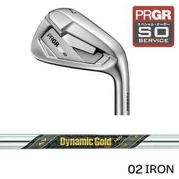正規取扱店 PRGR カスタムオーダー 02アイアン トゥルーテンパー Dynamic Gold MID 115 ＃4.5.6.7.8.9.＃P 番手別販売 コンボ対応可能