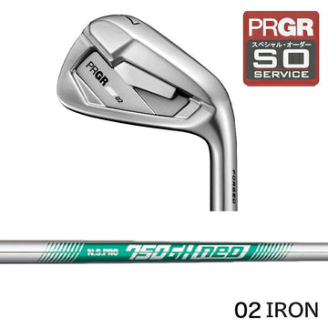 正規取扱店 PRGR カスタムオーダー 02アイアン 日本シャフト N.S.PRO 750GH neo ＃4.5.6.7.8.9.＃P 番手別販売 コンボ対応可能