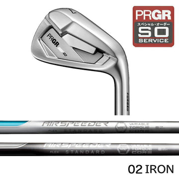 正規取扱店 PRGR カスタムオーダー 02アイアン フジクラ AIR SPEEDER IRON ＃4.5.6.7.8.9.＃P 番手別販売 コンボ対応可能