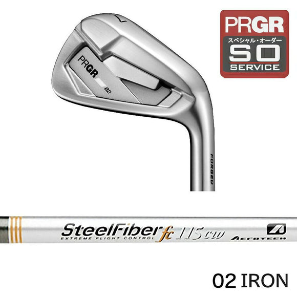 正規取扱店 PRGR カスタムオーダー 02アイアン トゥルーテンパーSteel Fiber fc cw 115 ＃4.5.6.7.8.9.＃P 番手別販売 コンボ対応可能