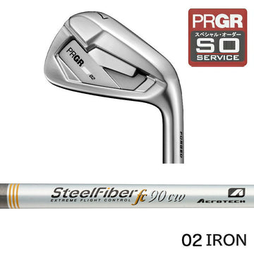 正規取扱店 PRGR カスタムオーダー 02アイアン トゥルーテンパー Steel Fiber fc cw 90 ＃4.5.6.7.8.9.＃P番手別販売 コンボ対応可能